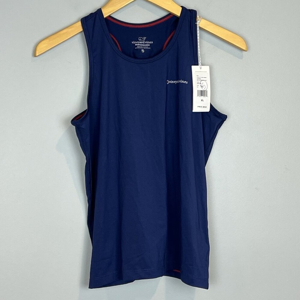Vineyard Vines Performance Tank Top Girls Size XL Blue Racerback NWT